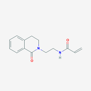 molecular formula C14H16N2O2 B2790999 N-[2-(1-Oxo-3,4-dihydroisoquinolin-2-yl)ethyl]prop-2-enamide CAS No. 2305316-48-5