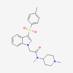 N-methyl-N-(1-methylpiperidin-4-yl)-2-(3-tosyl-1H-indol-1-yl)acetamide