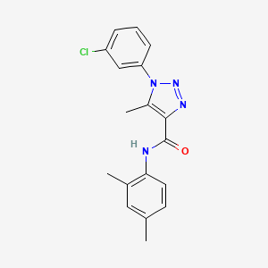 molecular formula C18H17ClN4O B2791007 1-(3-chlorophenyl)-N-(2,4-dimethylphenyl)-5-methyltriazole-4-carboxamide CAS No. 866871-93-4