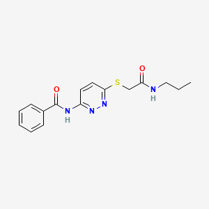 N-(6-((2-oxo-2-(propylamino)ethyl)thio)pyridazin-3-yl)benzamide