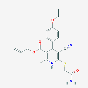 Allyl 6-((2-amino-2-oxoethyl)thio)-5-cyano-4-(4-ethoxyphenyl)-2-methyl-1,4-dihydropyridine-3-carboxylate