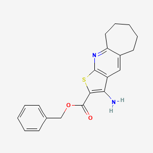 benzyl 3-amino-6,7,8,9-tetrahydro-5H-cyclohepta[b]thieno[3,2-e]pyridine-2-carboxylate