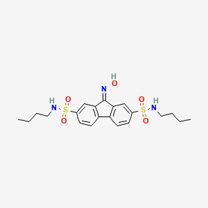 molecular formula C21H27N3O5S2 B2791043 N2,N7-dibutyl-9-(hydroxyimino)-9H-fluorene-2,7-disulfonamide CAS No. 331275-54-8