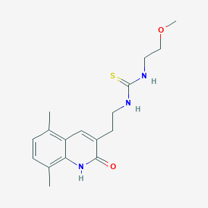 molecular formula C17H23N3O2S B2791044 1-[2-(5,8-dimethyl-2-oxo-1H-quinolin-3-yl)ethyl]-3-(2-methoxyethyl)thiourea CAS No. 887894-98-6