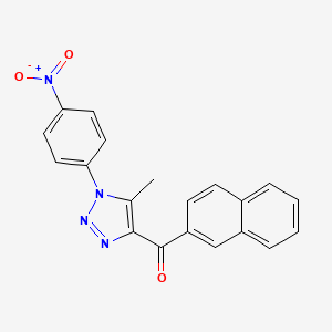 molecular formula C20H14N4O3 B2791049 [5-methyl-1-(4-nitrophenyl)-1H-1,2,3-triazol-4-yl](2-naphthyl)methanone CAS No. 478041-07-5