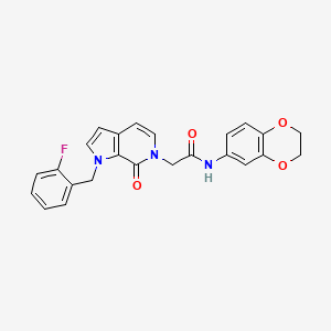 molecular formula C24H20FN3O4 B2791050 N-(2,3-dihydro-1,4-benzodioxin-6-yl)-2-[1-(2-fluorobenzyl)-7-oxo-1,7-dihydro-6H-pyrrolo[2,3-c]pyridin-6-yl]acetamide CAS No. 1286717-05-2