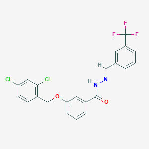 3-[(2,4-dichlorobenzyl)oxy]-N'-{(E)-[3-(trifluoromethyl)phenyl]methylidene}benzenecarbohydrazide