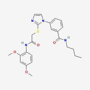 N-butyl-3-(2-((2-((2,4-dimethoxyphenyl)amino)-2-oxoethyl)thio)-1H-imidazol-1-yl)benzamide