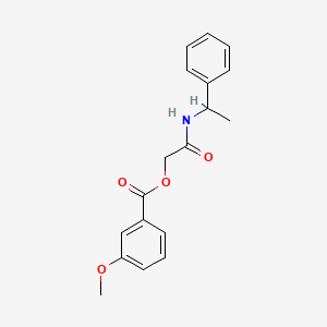 [(1-Phenylethyl)carbamoyl]methyl 3-methoxybenzoate