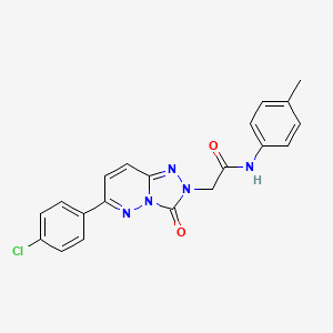molecular formula C20H16ClN5O2 B2791083 2-(6-(4-chlorophenyl)-3-oxo-[1,2,4]triazolo[4,3-b]pyridazin-2(3H)-yl)-N-(p-tolyl)acetamide CAS No. 1251576-13-2
