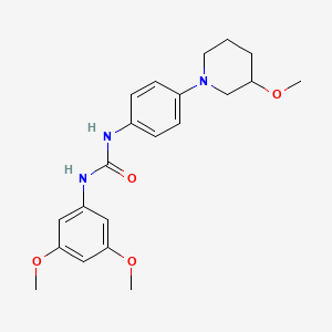 molecular formula C21H27N3O4 B2791084 1-(3,5-Dimethoxyphenyl)-3-(4-(3-methoxypiperidin-1-yl)phenyl)urea CAS No. 1797889-75-8