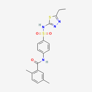 molecular formula C19H20N4O3S2 B2791085 N-[4-[(5-ethyl-1,3,4-thiadiazol-2-yl)sulfamoyl]phenyl]-2,5-dimethylbenzamide CAS No. 899351-58-7