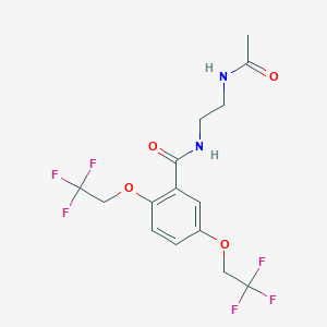 N-(2-acetamidoethyl)-2,5-bis(2,2,2-trifluoroethoxy)benzamide