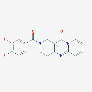 molecular formula C18H13F2N3O2 B2791097 2-(3,4-difluorobenzoyl)-3,4-dihydro-1H-dipyrido[1,2-a:4',3'-d]pyrimidin-11(2H)-one CAS No. 2034272-79-0