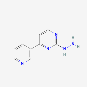 molecular formula C9H9N5 B2791098 2-Hydrazinyl-4-(pyridin-3-yl)pyrimidine CAS No. 959037-50-4