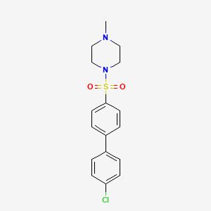 molecular formula C17H19ClN2O2S B2791100 1-[4-(4-Chlorophenyl)phenyl]sulfonyl-4-methylpiperazine CAS No. 667912-04-1