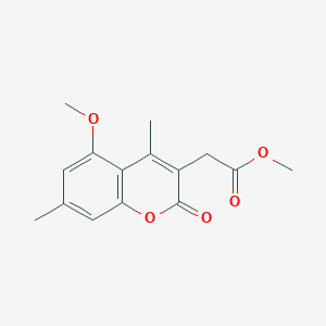 molecular formula C15H16O5 B2791109 methyl 2-(5-methoxy-4,7-dimethyl-2-oxo-2H-chromen-3-yl)acetate CAS No. 892558-53-1