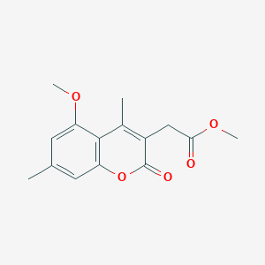 molecular formula C15H16O5 B2791109 methyl (5-methoxy-4,7-dimethyl-2-oxo-2H-chromen-3-yl)acetate CAS No. 892558-53-1