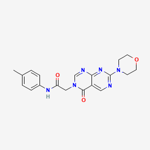 molecular formula C19H20N6O3 B2791120 2-(7-morpholino-4-oxopyrimido[4,5-d]pyrimidin-3(4H)-yl)-N-(p-tolyl)acetamide CAS No. 1286697-57-1