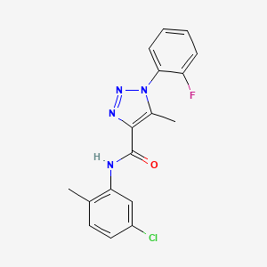 molecular formula C17H14ClFN4O B2791126 N-(5-chloro-2-methylphenyl)-1-(2-fluorophenyl)-5-methyl-1H-1,2,3-triazole-4-carboxamide CAS No. 866846-74-4