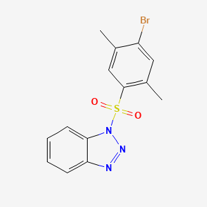 molecular formula C14H12BrN3O2S B2791160 1-(4-Bromo-2,5-dimethylphenyl)sulfonylbenzotriazole CAS No. 447410-75-5