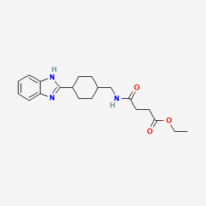 molecular formula C20H27N3O3 B2791163 ethyl 4-(((4-(1H-benzo[d]imidazol-2-yl)cyclohexyl)methyl)amino)-4-oxobutanoate CAS No. 1207049-69-1