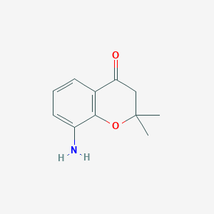 molecular formula C11H13NO2 B2791164 8-amino-2,2-dimethyl-3,4-dihydro-2H-1-benzopyran-4-one CAS No. 1785135-30-9