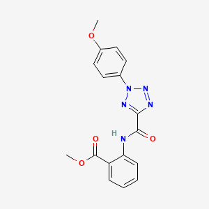 molecular formula C17H15N5O4 B2791166 methyl 2-(2-(4-methoxyphenyl)-2H-tetrazole-5-carboxamido)benzoate CAS No. 1396848-36-4