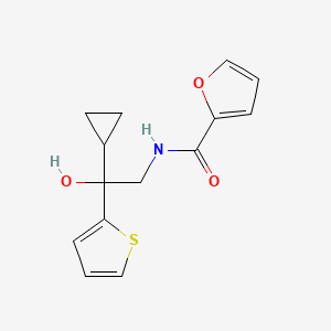 molecular formula C14H15NO3S B2791167 N-(2-cyclopropyl-2-hydroxy-2-(thiophen-2-yl)ethyl)furan-2-carboxamide CAS No. 1396795-06-4