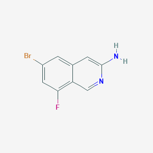 molecular formula C9H6BrFN2 B2791177 6-Bromo-8-fluoroisoquinolin-3-amine CAS No. 1260815-69-7