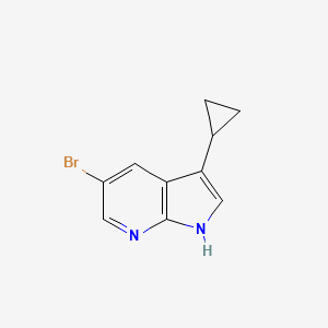 molecular formula C10H9BrN2 B2791180 5-bromo-3-cyclopropyl-1H-pyrrolo[2,3-b]pyridine CAS No. 1256818-80-0