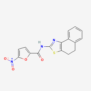 molecular formula C16H11N3O4S B2791195 N-(4,5-dihydronaphtho[1,2-d]thiazol-2-yl)-5-nitrofuran-2-carboxamide CAS No. 313405-08-2