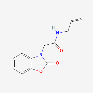 molecular formula C12H12N2O3 B2791204 N-allyl-2-[2-oxo-1,3-benzoxazol-3(2H)-yl]acetamide CAS No. 672951-39-2