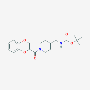 molecular formula C20H28N2O5 B2791206 tert-Butyl ((1-(2,3-dihydrobenzo[b][1,4]dioxine-2-carbonyl)piperidin-4-yl)methyl)carbamate CAS No. 1252450-11-5