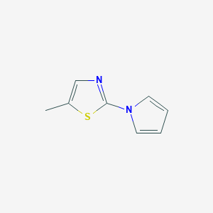 molecular formula C8H8N2S B2791215 5-methyl-2-(1H-pyrrol-1-yl)-1,3-thiazole CAS No. 383142-66-3