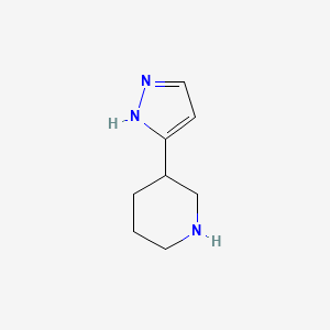 molecular formula C8H13N3 B2791221 3-(1H-pyrazol-5-yl)piperidine CAS No. 51747-03-6; 774479-26-4