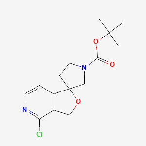 molecular formula C15H19ClN2O3 B2791245 Tert-butyl 4-chlorospiro[3H-furo[3,4-c]pyridine-1,3'-pyrrolidine]-1'-carboxylate CAS No. 1824094-89-4