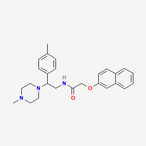molecular formula C26H31N3O2 B2791284 N-(2-(4-methylpiperazin-1-yl)-2-(p-tolyl)ethyl)-2-(naphthalen-2-yloxy)acetamide CAS No. 898431-11-3