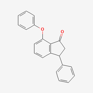 molecular formula C21H16O2 B2791314 7-Phenoxy-3-phenyl-1-indanone CAS No. 339116-19-7