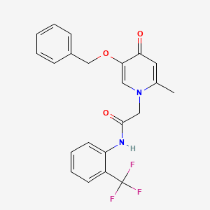 2-(5-(benzyloxy)-2-methyl-4-oxopyridin-1(4H)-yl)-N-(2-(trifluoromethyl)phenyl)acetamide