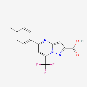 5-(4-Ethylphenyl)-7-(trifluoromethyl)pyrazolo[1,5-a]pyrimidine-2-carboxylic acid