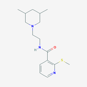 N-[2-(3,5-dimethylpiperidin-1-yl)ethyl]-2-(methylsulfanyl)pyridine-3-carboxamide