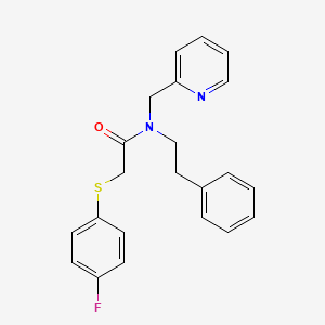 2-((4-fluorophenyl)thio)-N-phenethyl-N-(pyridin-2-ylmethyl)acetamide