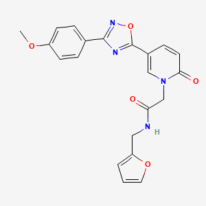 N-(furan-2-ylmethyl)-2-(5-(3-(4-methoxyphenyl)-1,2,4-oxadiazol-5-yl)-2-oxopyridin-1(2H)-yl)acetamide