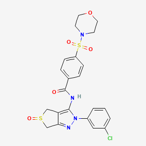 B2791342 N-[2-(3-chlorophenyl)-5-oxo-4,6-dihydrothieno[3,4-c]pyrazol-3-yl]-4-morpholin-4-ylsulfonylbenzamide CAS No. 1019103-17-3
