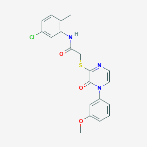 molecular formula C20H18ClN3O3S B2791371 N-(5-chloro-2-methylphenyl)-2-{[4-(3-methoxyphenyl)-3-oxo-3,4-dihydropyrazin-2-yl]sulfanyl}acetamide CAS No. 951582-76-6
