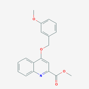 molecular formula C19H17NO4 B2791388 methyl 4-[(3-methoxyphenyl)methoxy]quinoline-2-carboxylate CAS No. 1207005-15-9