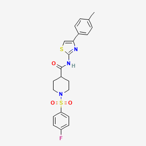 1-((4-fluorophenyl)sulfonyl)-N-(4-(p-tolyl)thiazol-2-yl)piperidine-4-carboxamide