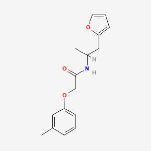 molecular formula C16H19NO3 B2791440 N-[1-(furan-2-yl)propan-2-yl]-2-(3-methylphenoxy)acetamide CAS No. 1234819-70-5