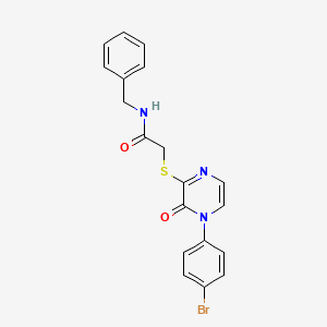 N-benzyl-2-((4-(4-bromophenyl)-3-oxo-3,4-dihydropyrazin-2-yl)thio)acetamide